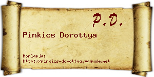 Pinkics Dorottya névjegykártya